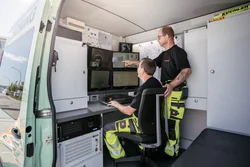 Kanalinspektionstechnik mit Schläuchen und Armaturen